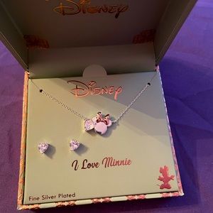 Disney necklace and earring set